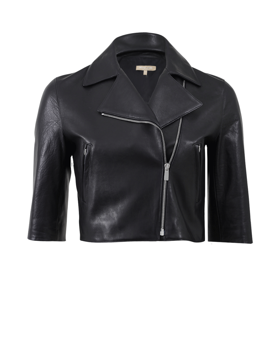MICHAEL KORS-Crop Moto Jacket-