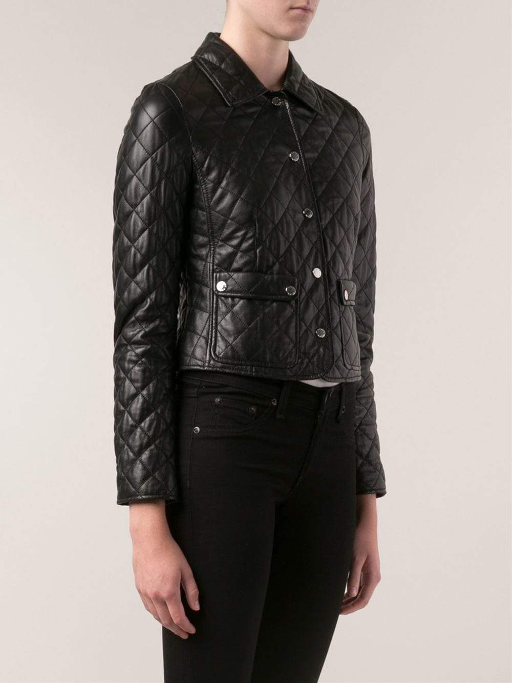 MICHAEL KORS-Quilted Leather Jacket-
