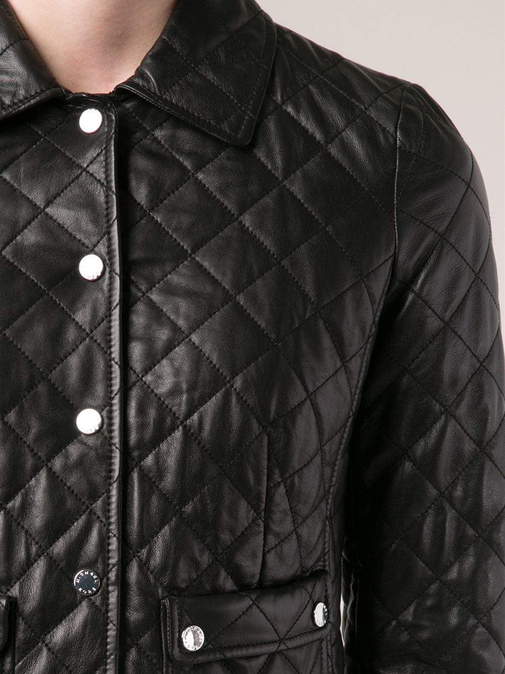 MICHAEL KORS-Quilted Leather Jacket-