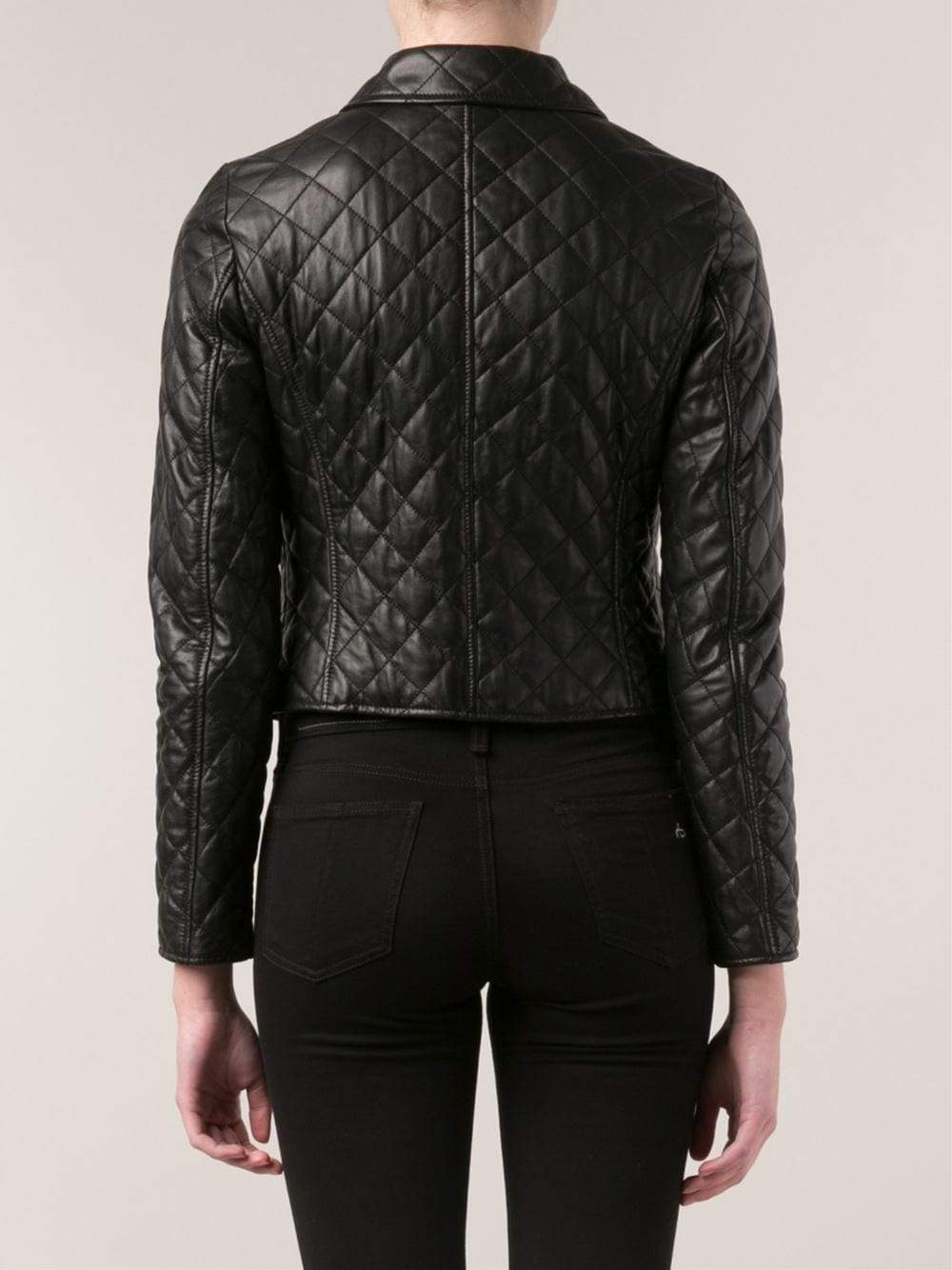 MICHAEL KORS-Quilted Leather Jacket-