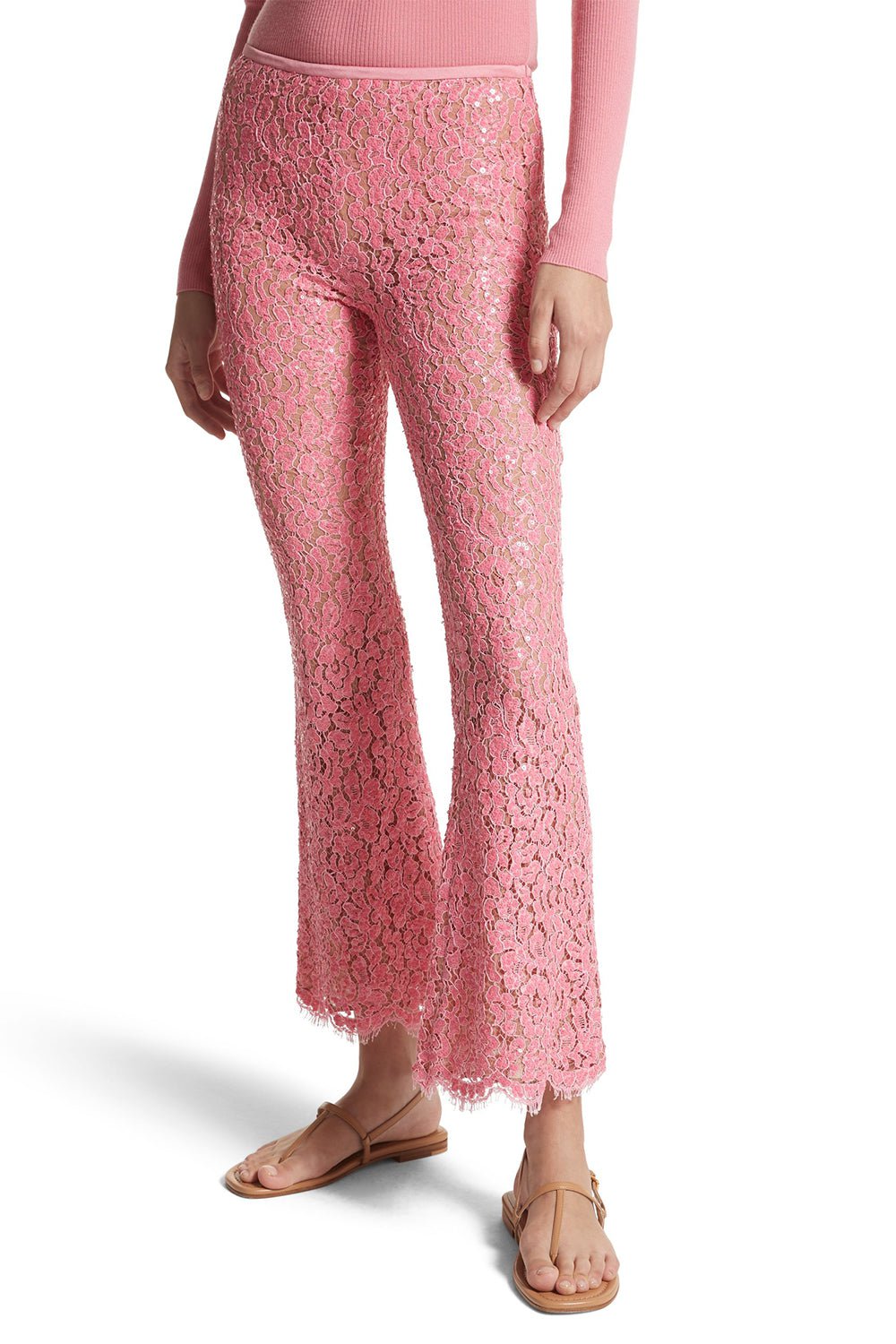 Embroidered Cropped Pants CLOTHINGPANTCROPPED MICHAEL KORS COLLECTION   
