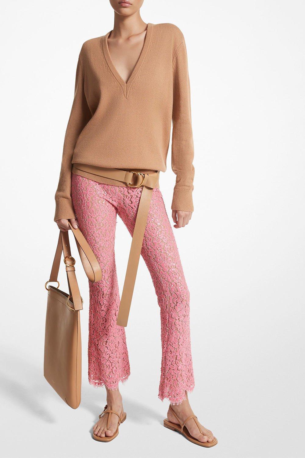 MICHAEL KORS-Embroidered Cropped Pants-