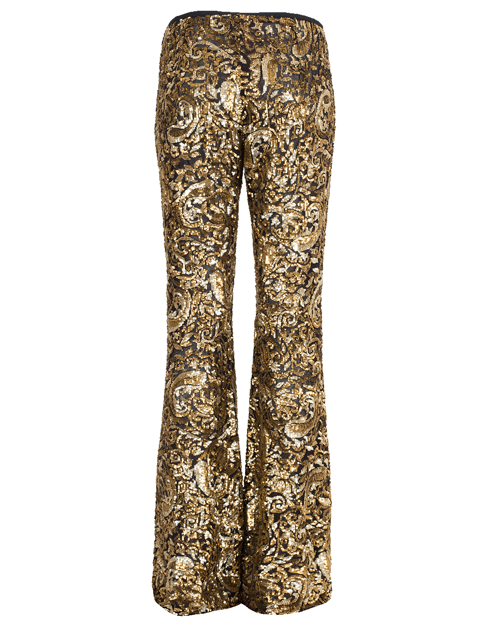 MICHAEL KORS-Paisley Paillette Flare Pant-