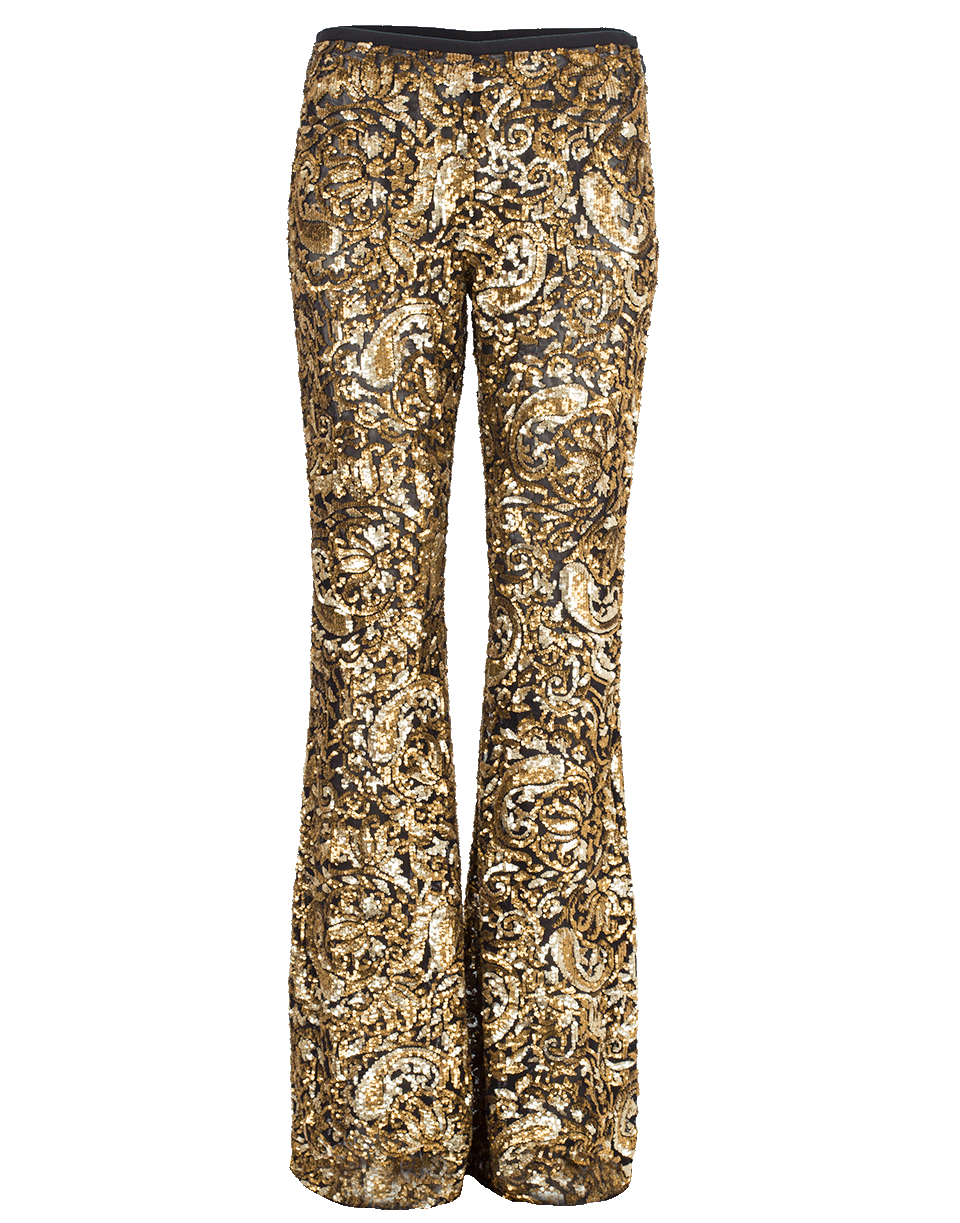 MICHAEL KORS-Paisley Paillette Flare Pant-