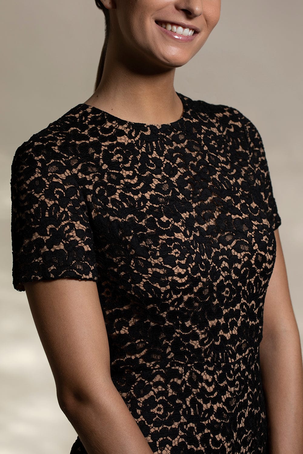 MICHAEL KORS-Short Sleeve Flare Jumpsuit-
