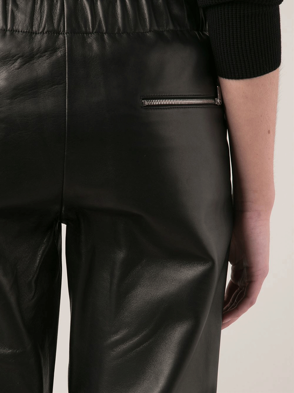 MICHAEL KORS-Leather Track Pant-