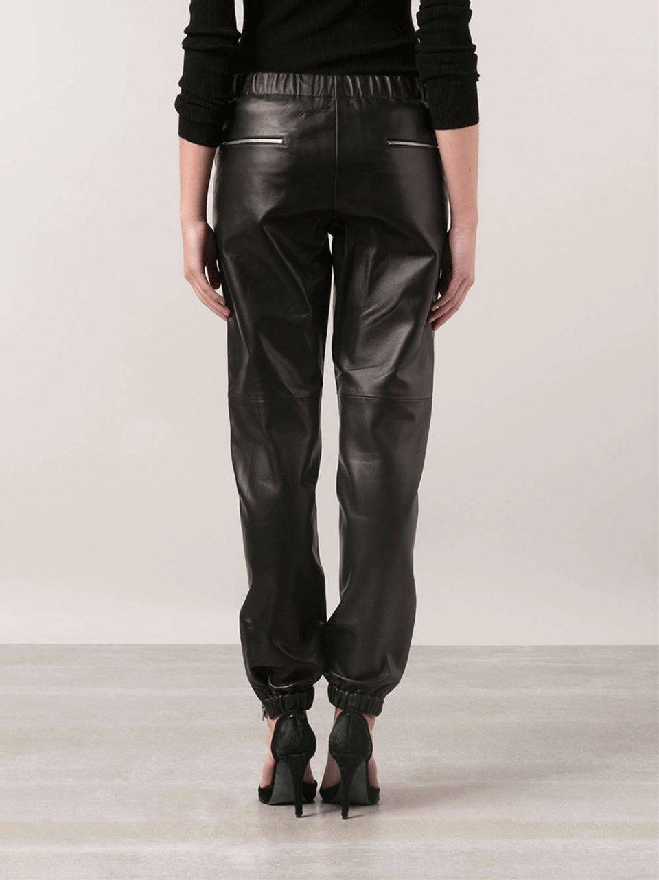MICHAEL KORS-Leather Track Pant-
