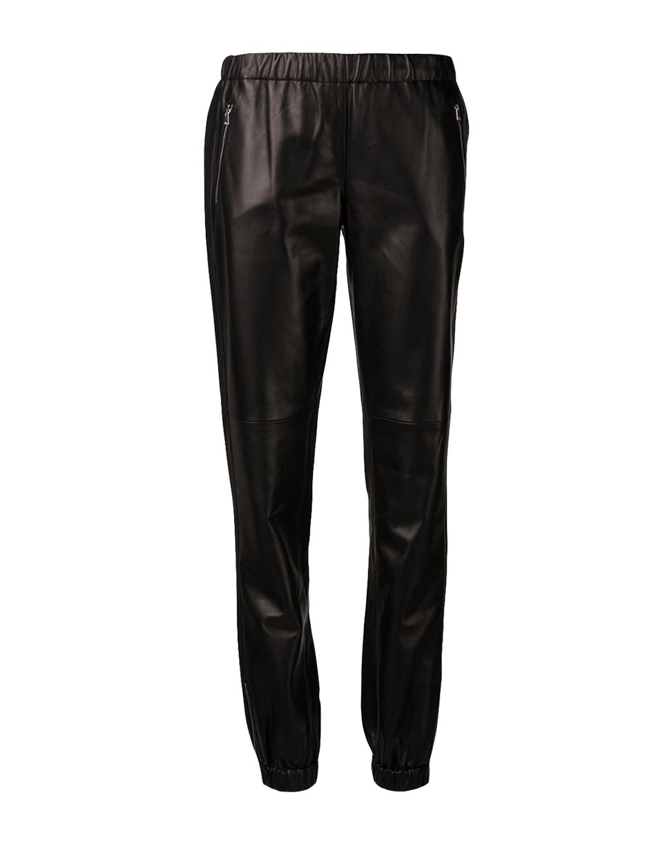 MICHAEL KORS-Leather Track Pant-