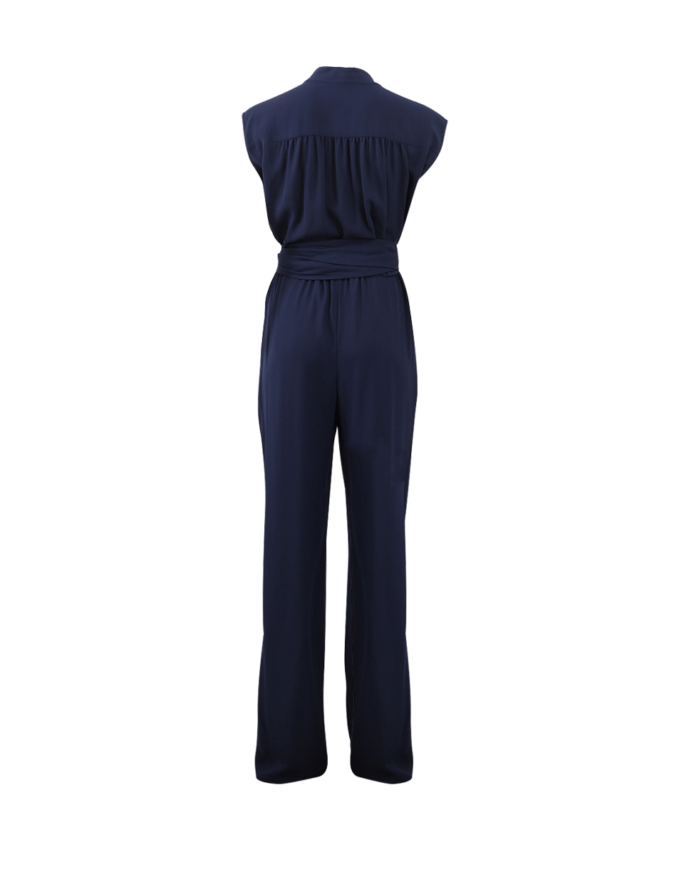 MICHAEL KORS-Belted Wrap Jumpsuit-