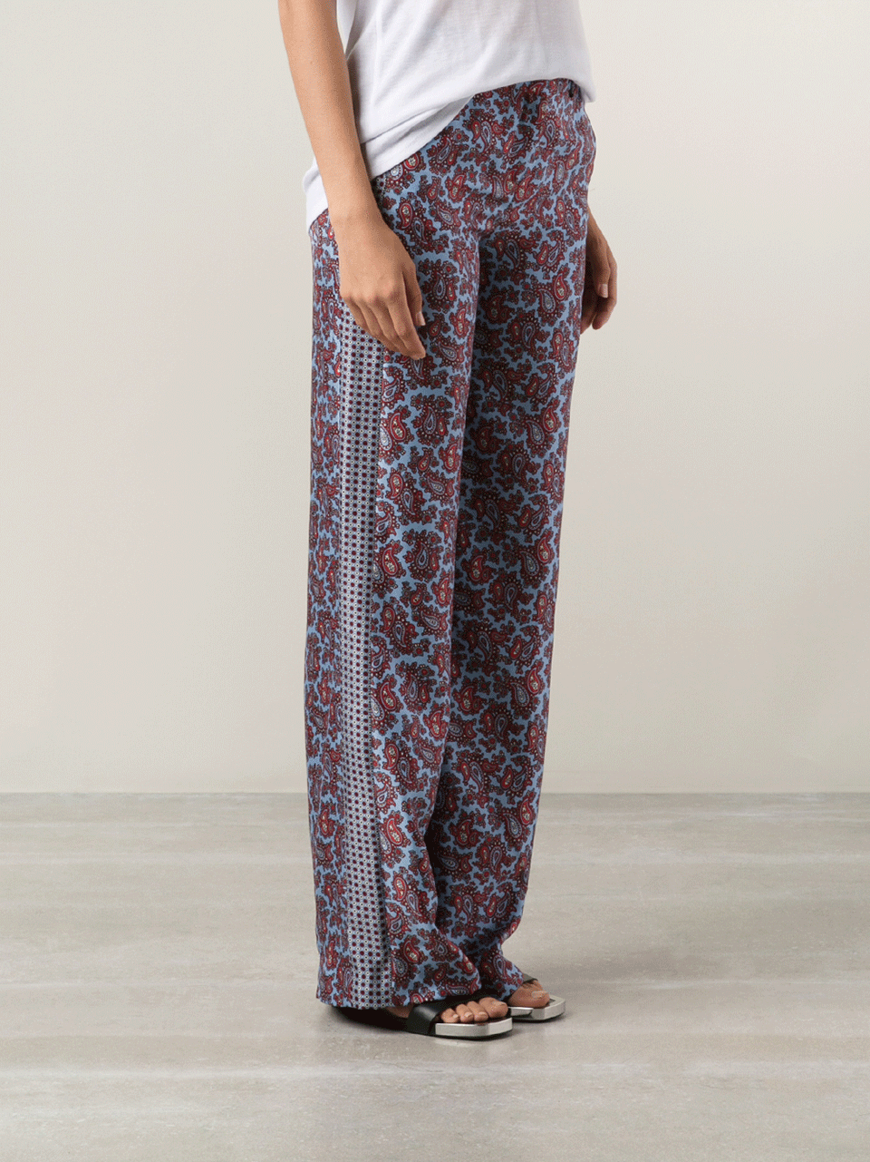 MICHAEL KORS-Paisley Print Tuxedo Pant-