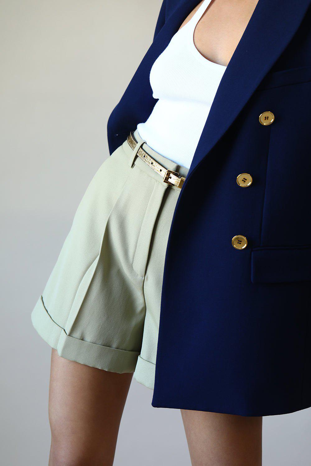 MICHAEL KORS-Pleated Cuff Short-