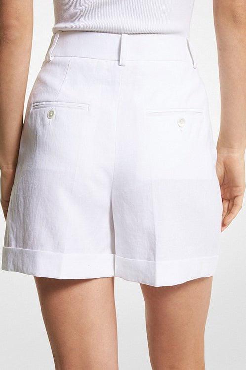 MICHAEL KORS-Pleated Cuff Shorts-