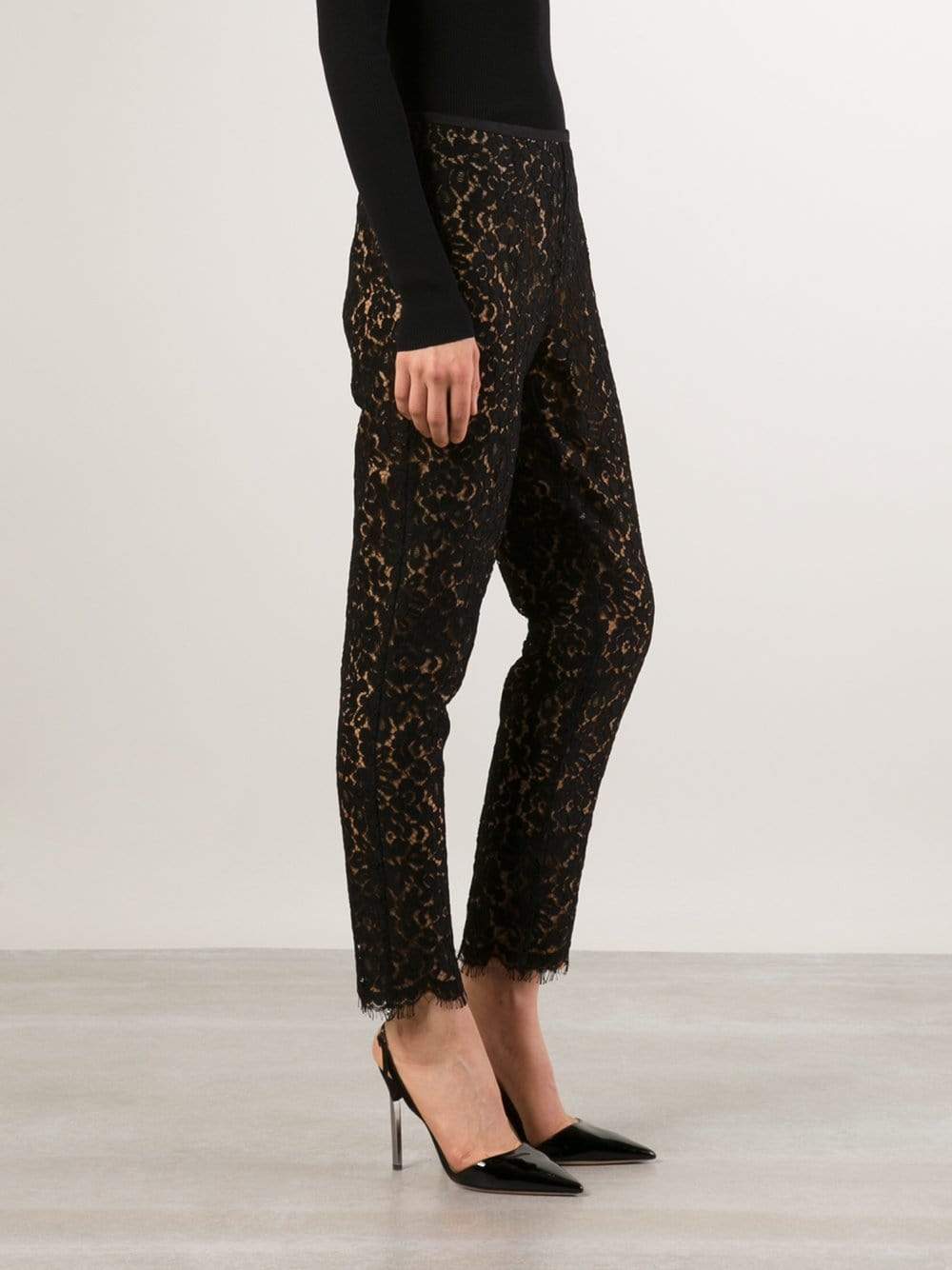 MICHAEL KORS-Floral Lace Skinny Pant-
