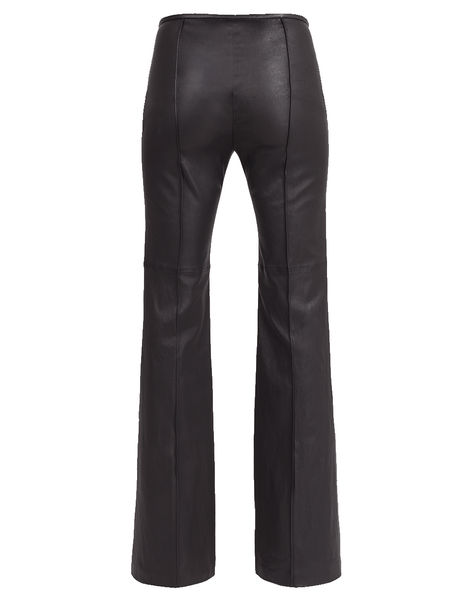 MICHAEL KORS-Side Zip Stretch Leather Flare Pant-