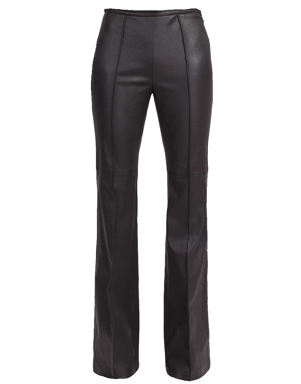 MICHAEL KORS-Side Zip Stretch Leather Flare Pant-
