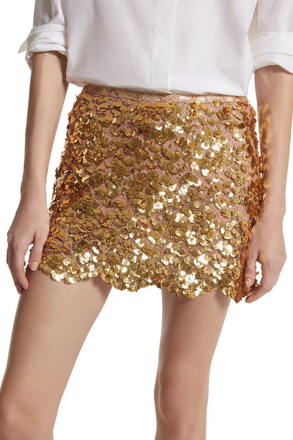 MICHAEL KORS-Sequin Embellished Mini Skirt-