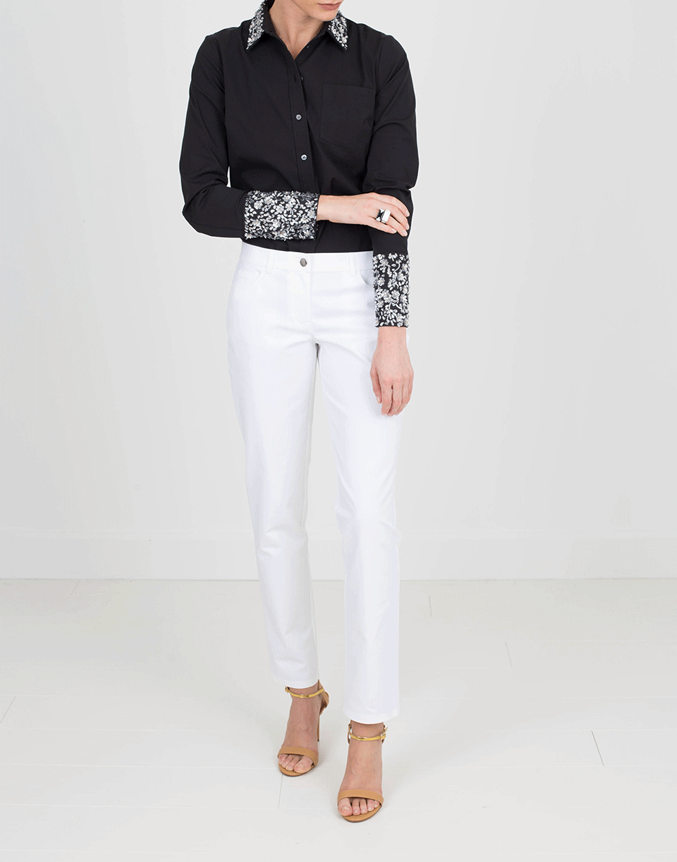 MICHAEL KORS-Embroidered French Cuff Shirt-