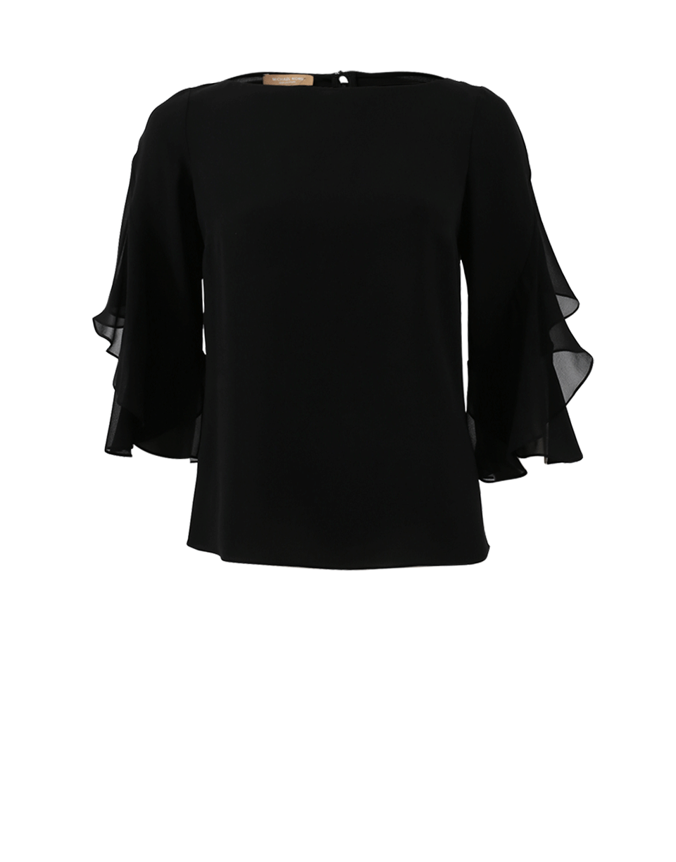 MICHAEL KORS-Flutter Sleeve Blouse-