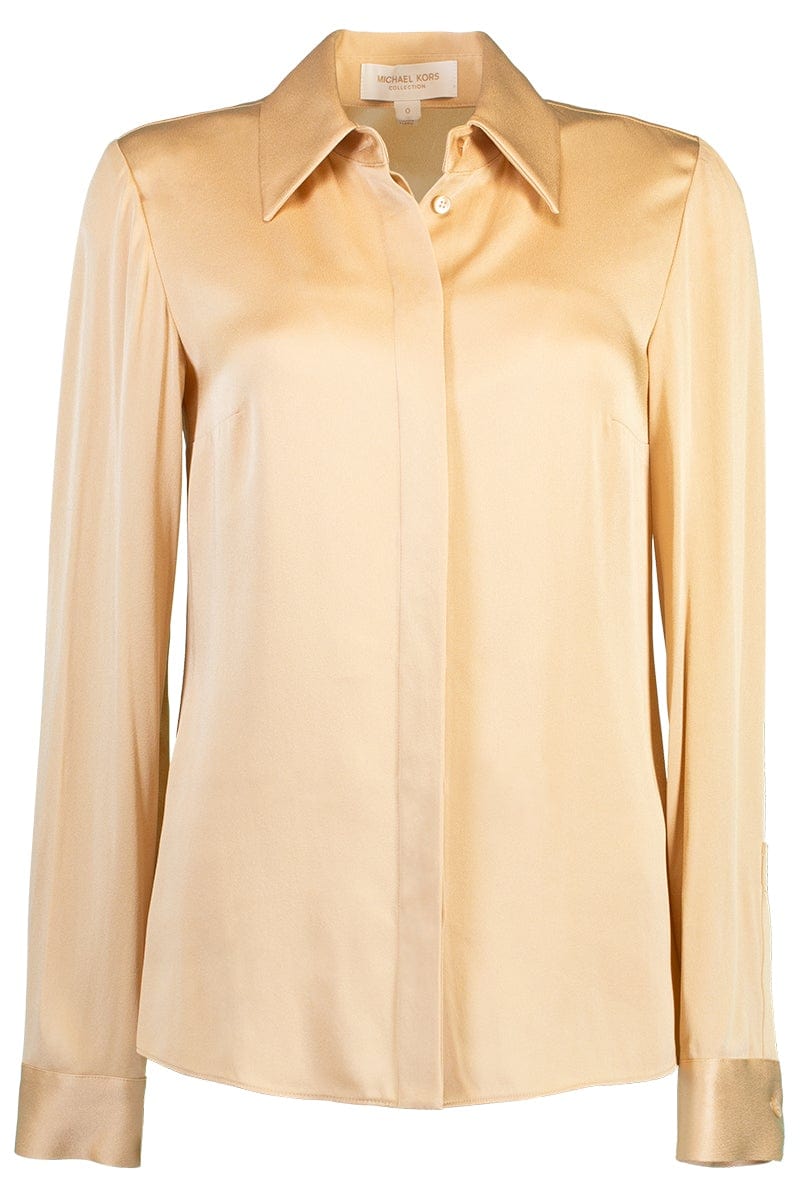 MICHAEL KORS-Hansen Button Front Shirt - Buff-