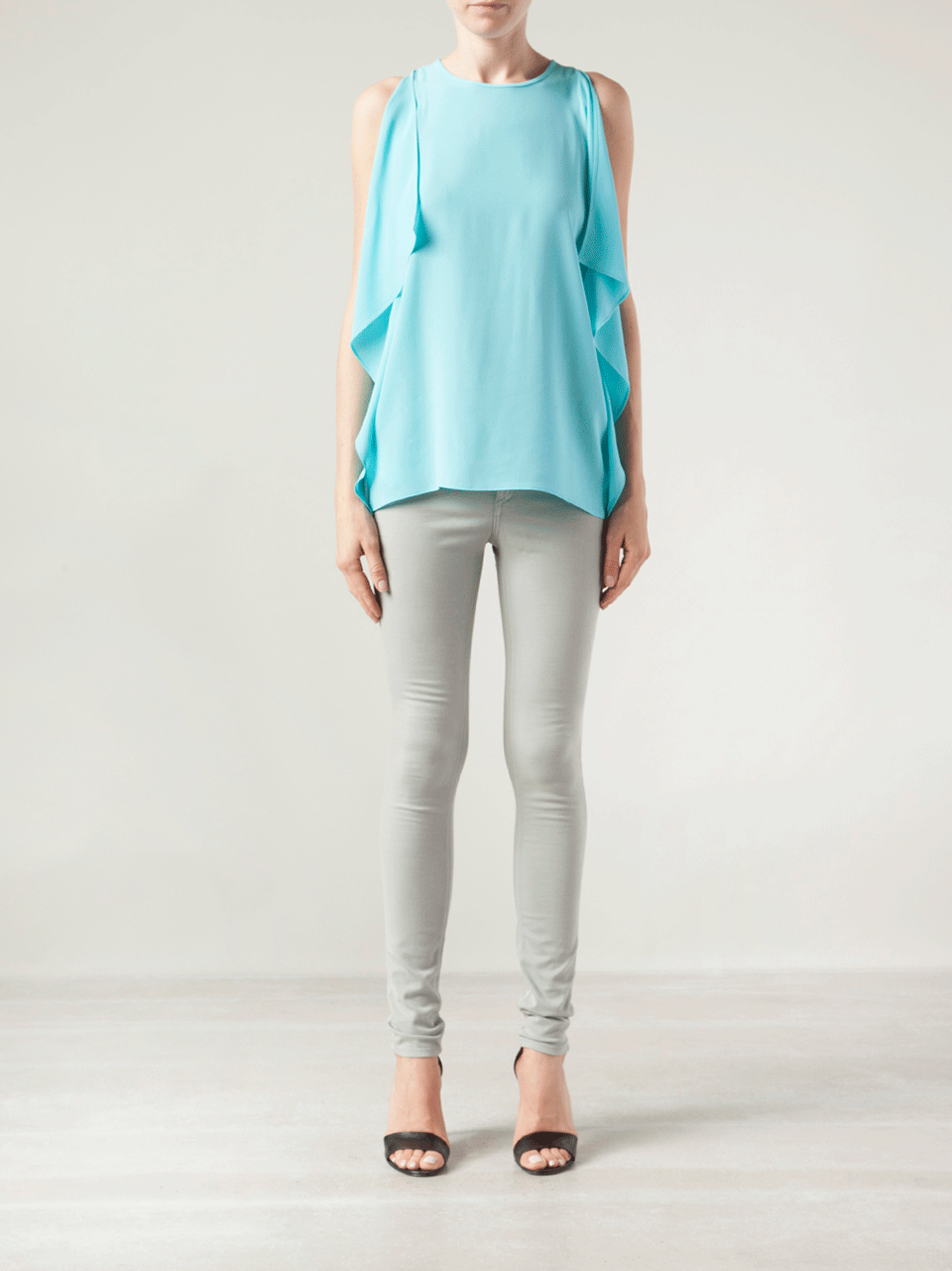 MICHAEL KORS-Flutter Sleeve Shell-HARBOUR