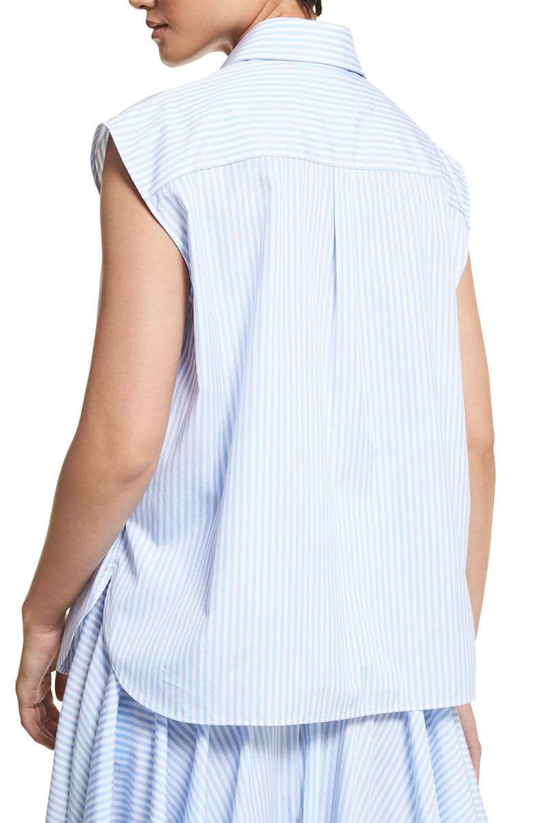 MICHAEL KORS-Sleeveless Button Down Shirt-