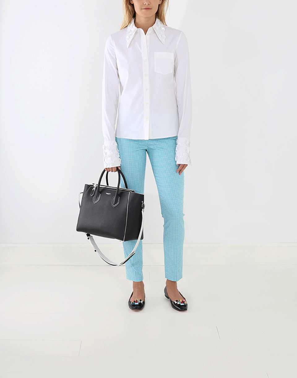 MICHAEL KORS-Embroidered Collar Button Shirt-