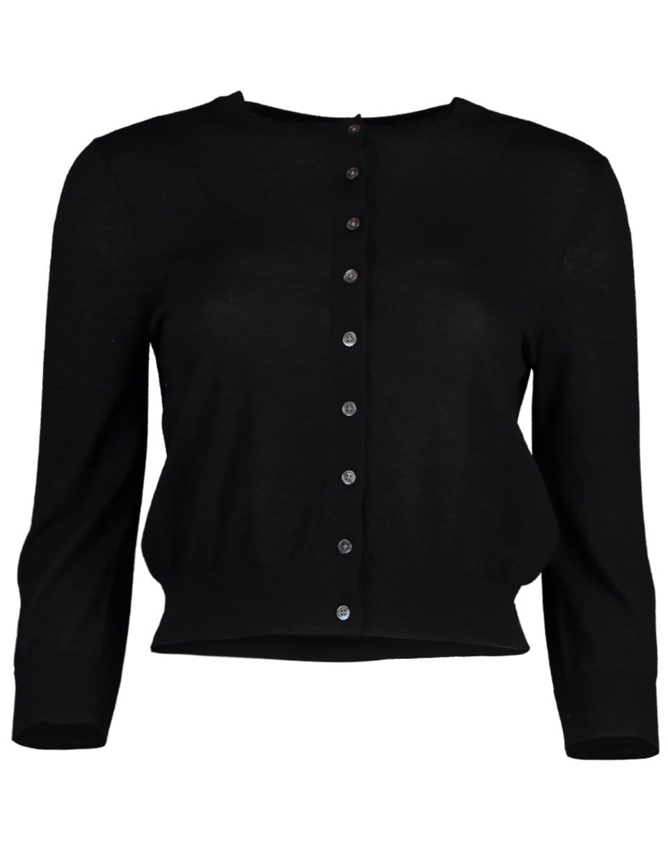MICHAEL KORS-Long Sleeve Crewneck Cardigan-