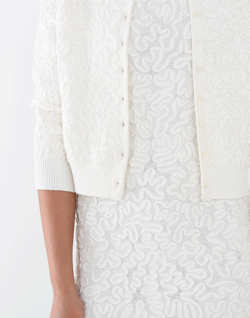 MICHAEL KORS-Soutache Embroidered Cropped Cardigan-