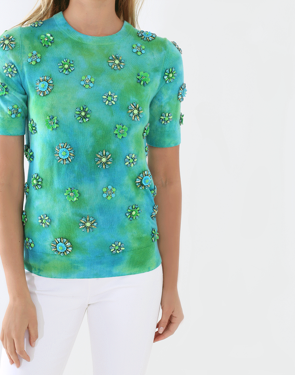 MICHAEL KORS-Brooch Embroidered Pullover-