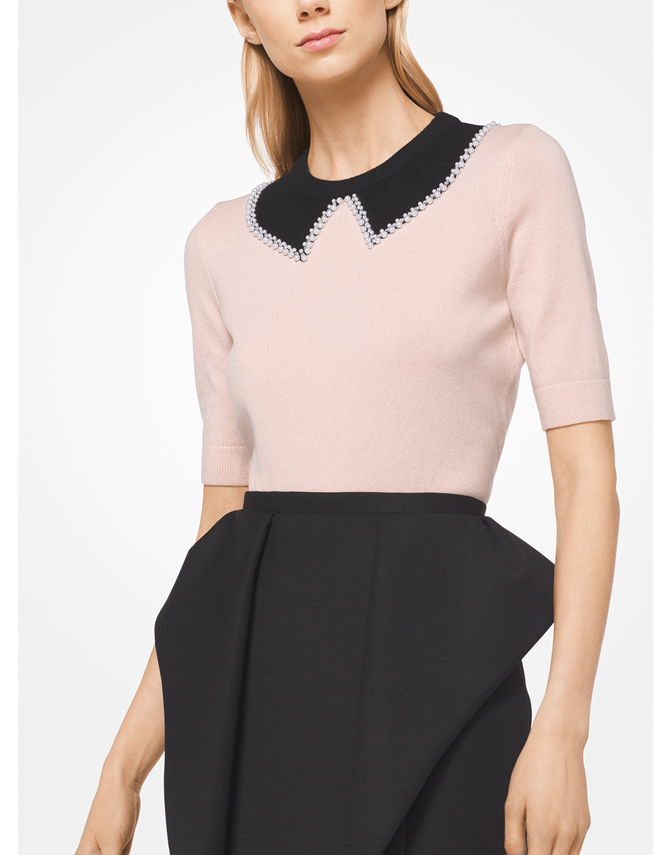 MICHAEL KORS-Trompe L'oeil Knit Top-