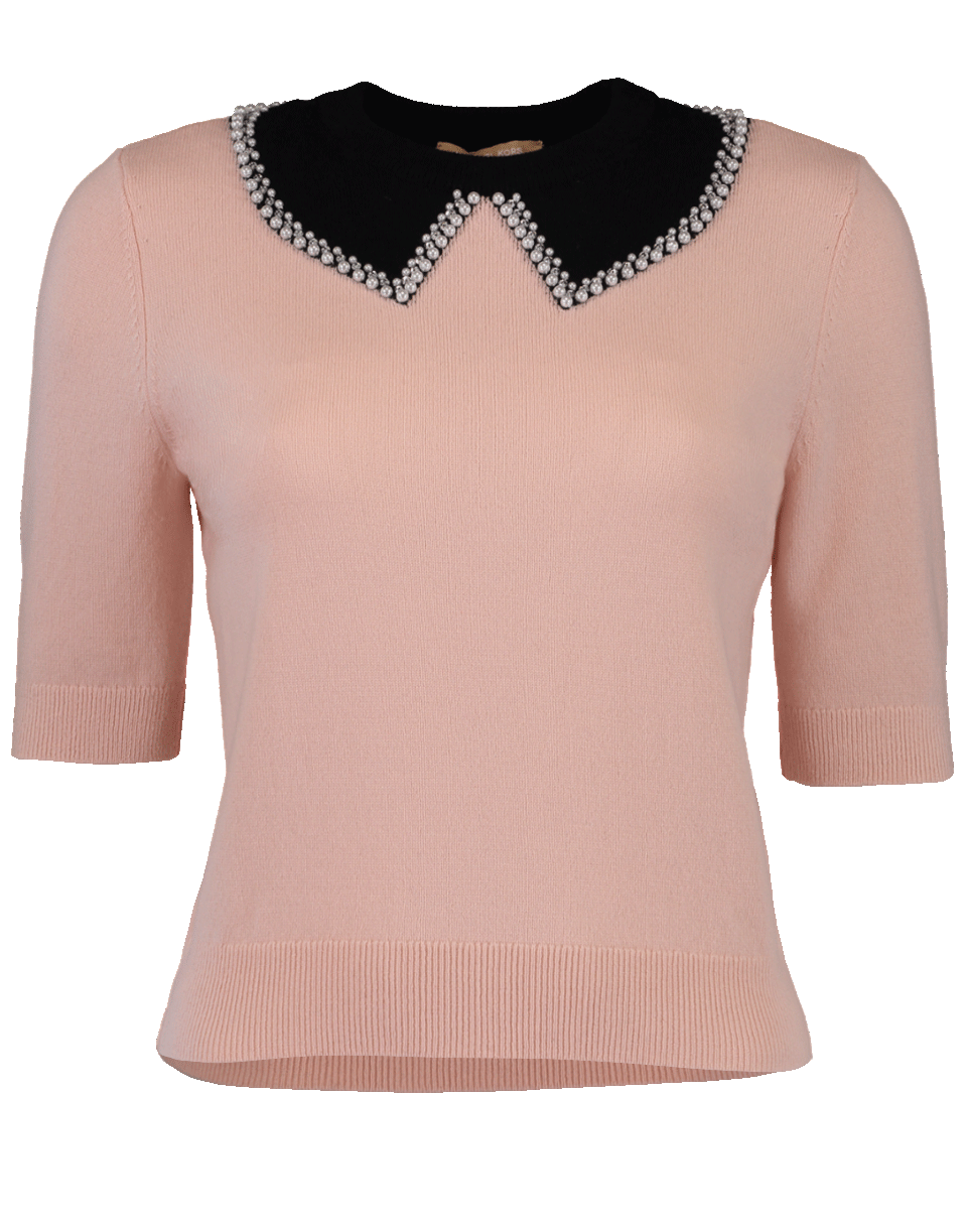 MICHAEL KORS-Trompe L'oeil Knit Top-