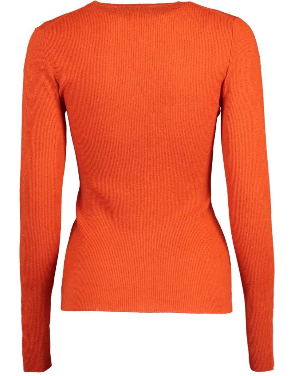 MICHAEL KORS-Cayenne Long Sleeve Crewneck Top-