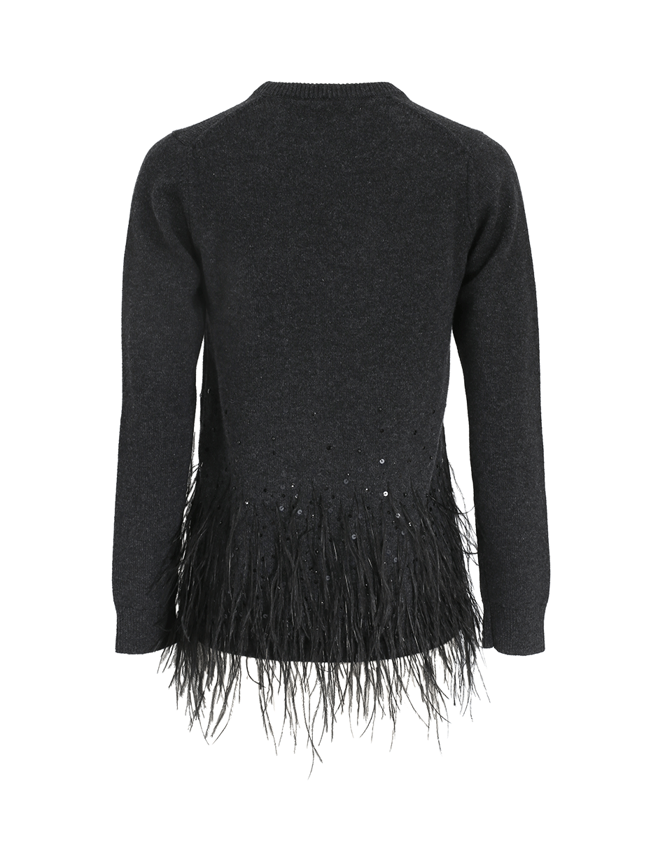 MICHAEL KORS-Ostrich Feather Pullover-