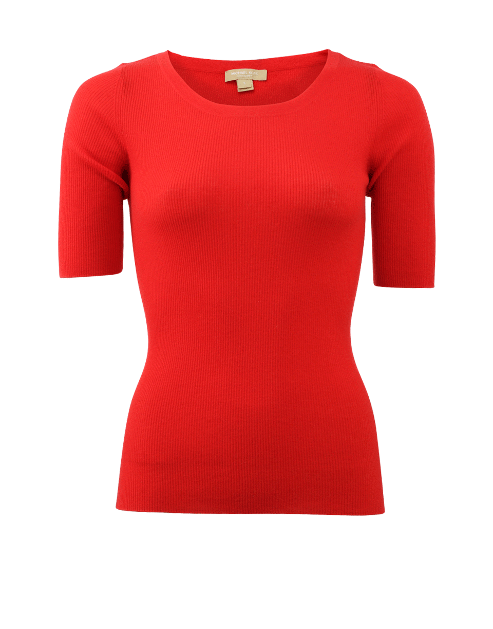 MICHAEL KORS-Elbow Sleeve Crewneck-