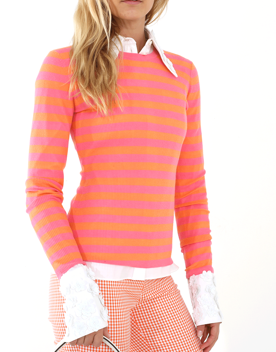 MICHAEL KORS-Striped Knit Top-