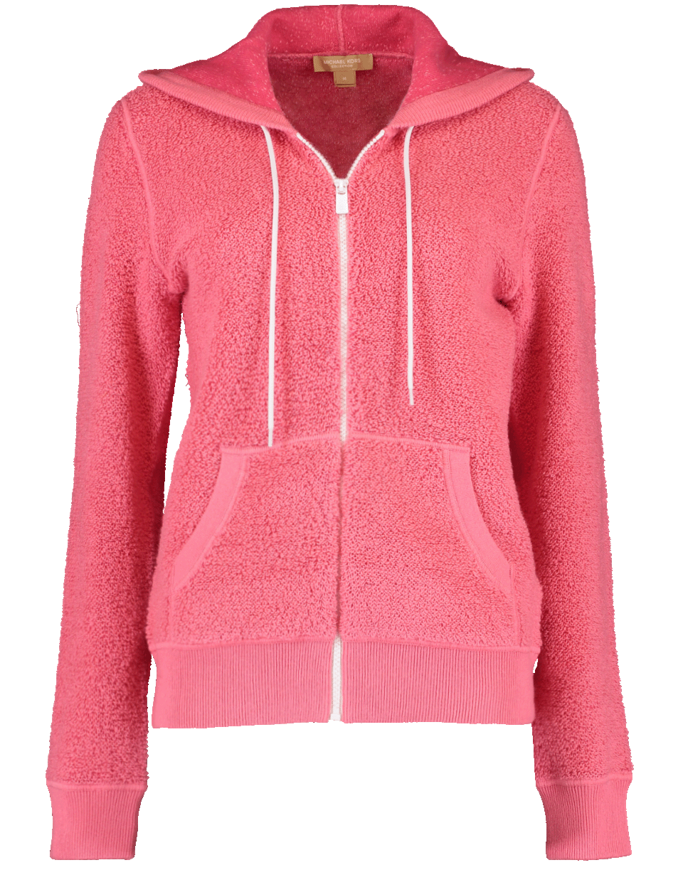 MICHAEL KORS-Zip Up Hoodie-FLAMINGO