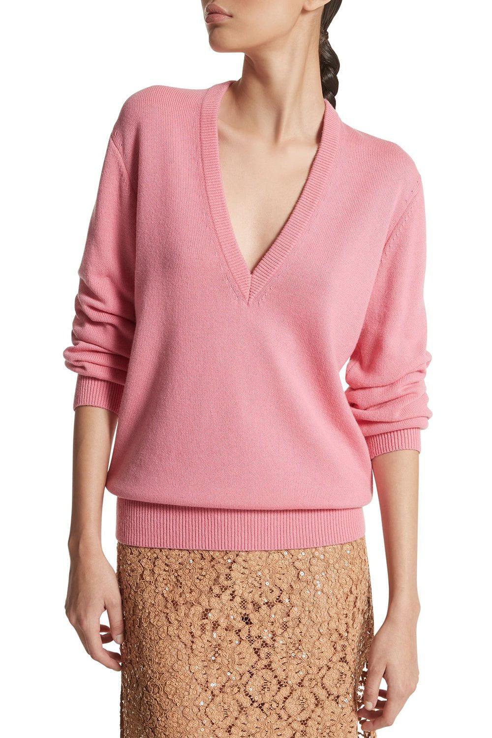 MICHAEL KORS-Crushed Sleeve Sweater - Geranium-