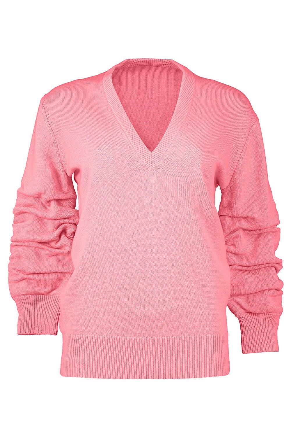 MICHAEL KORS-Crushed Sleeve Sweater - Geranium-
