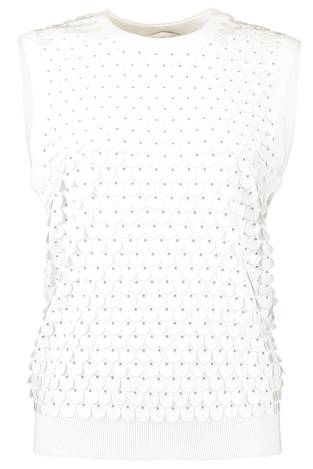 Paillette Embellished Sleeveless Sweater CLOTHINGTOPKNITS MICHAEL KORS COLLECTION   