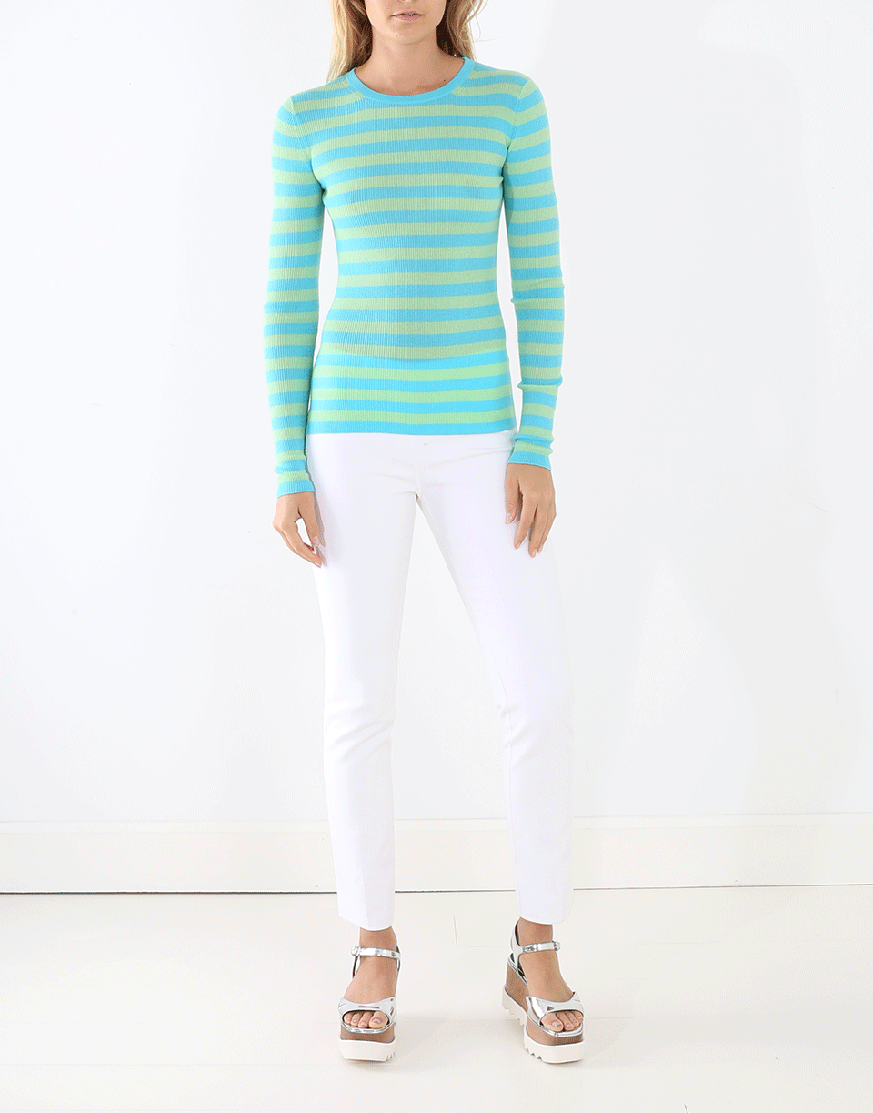 MICHAEL KORS-Striped Knit Top-