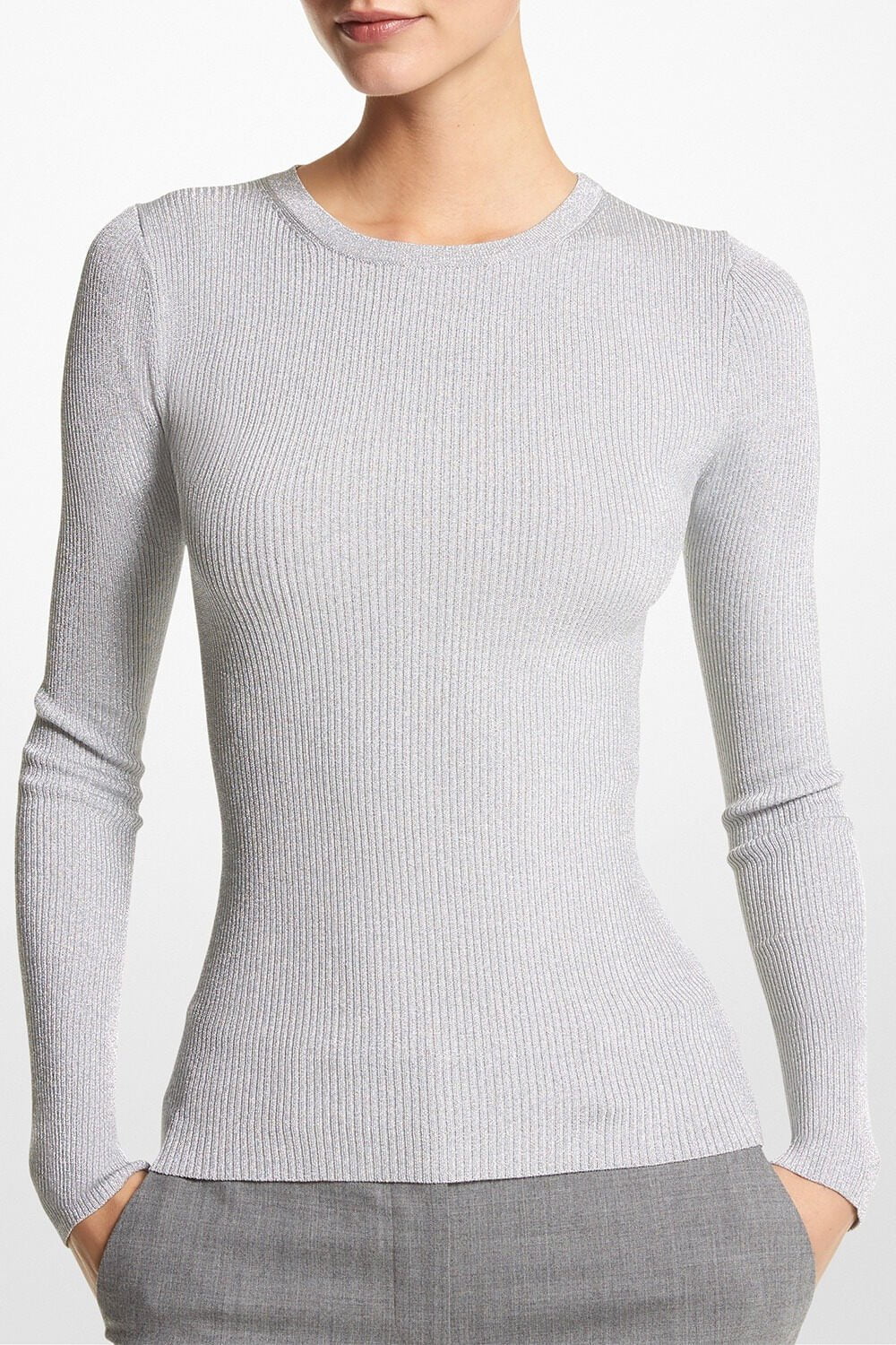 MICHAEL KORS-Hutton Pullover - Silver-