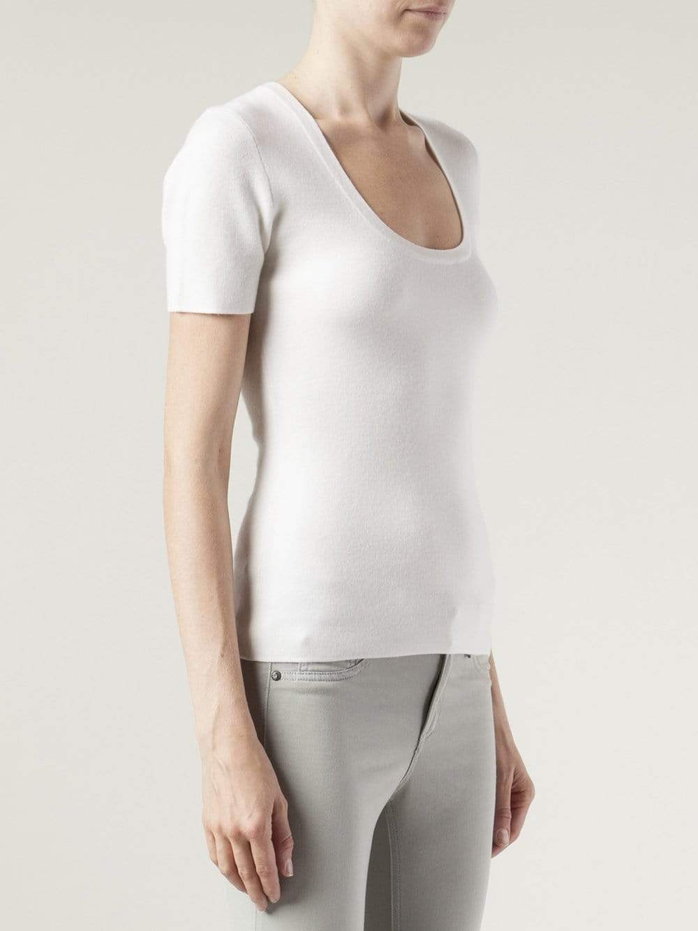 MICHAEL KORS-Short Sleeve Super Cashmere Scoopneck-