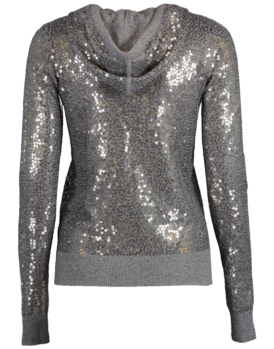MICHAEL KORS-Sequin Embellished Cashmere Hoodie-