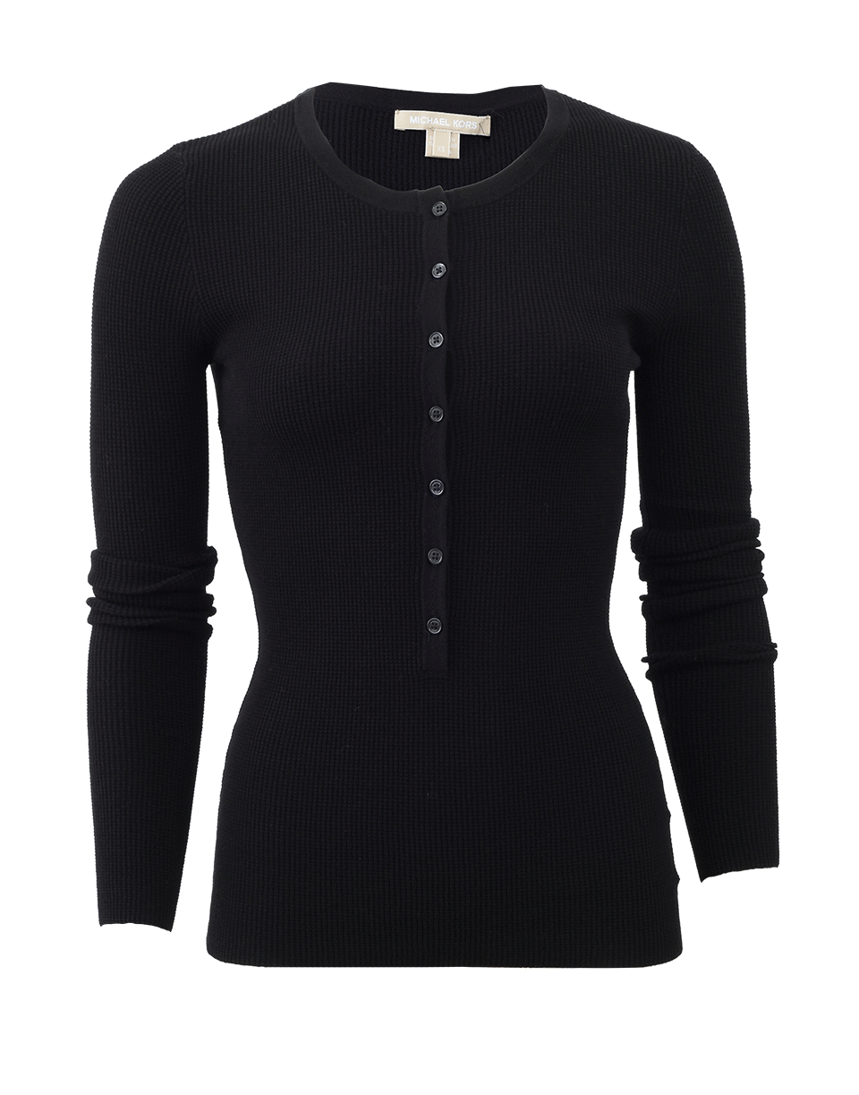 MICHAEL KORS-Ribbed Henley-