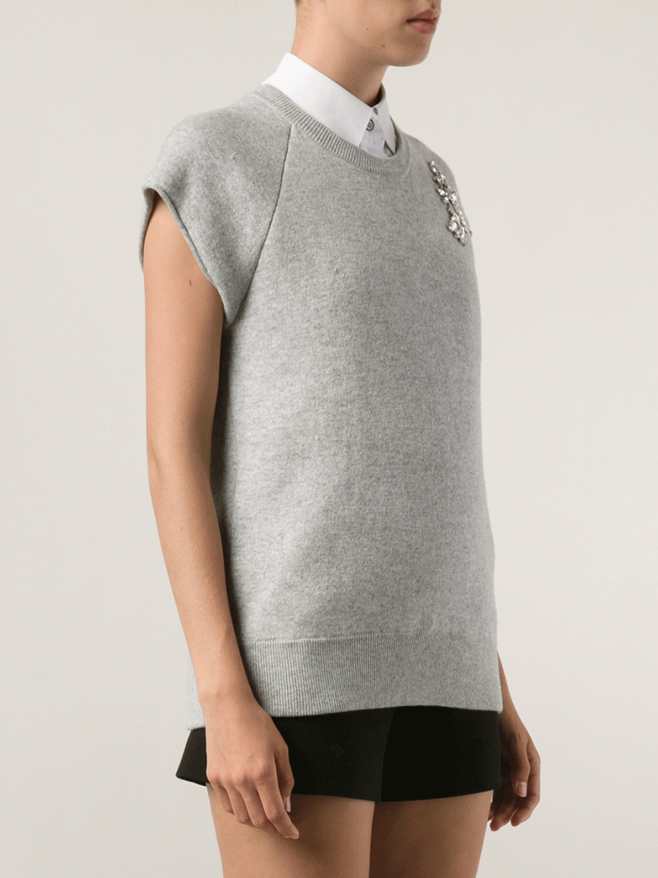 MICHAEL KORS-Raglan Crewneck With Brooch-