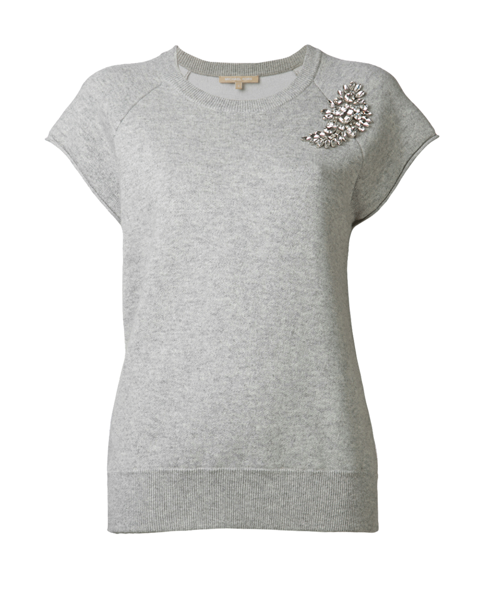 MICHAEL KORS-Raglan Crewneck With Brooch-
