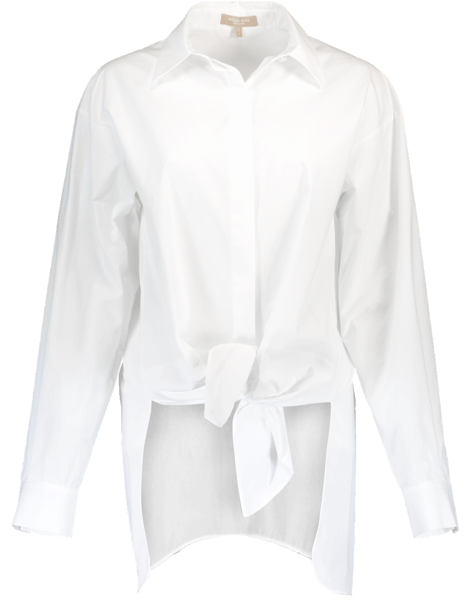 MICHAEL KORS-Tie Waist Long Shirt-