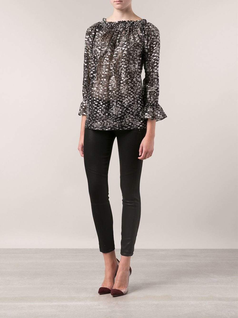 MICHAEL KORS-Off-Shoulder Floral Top-