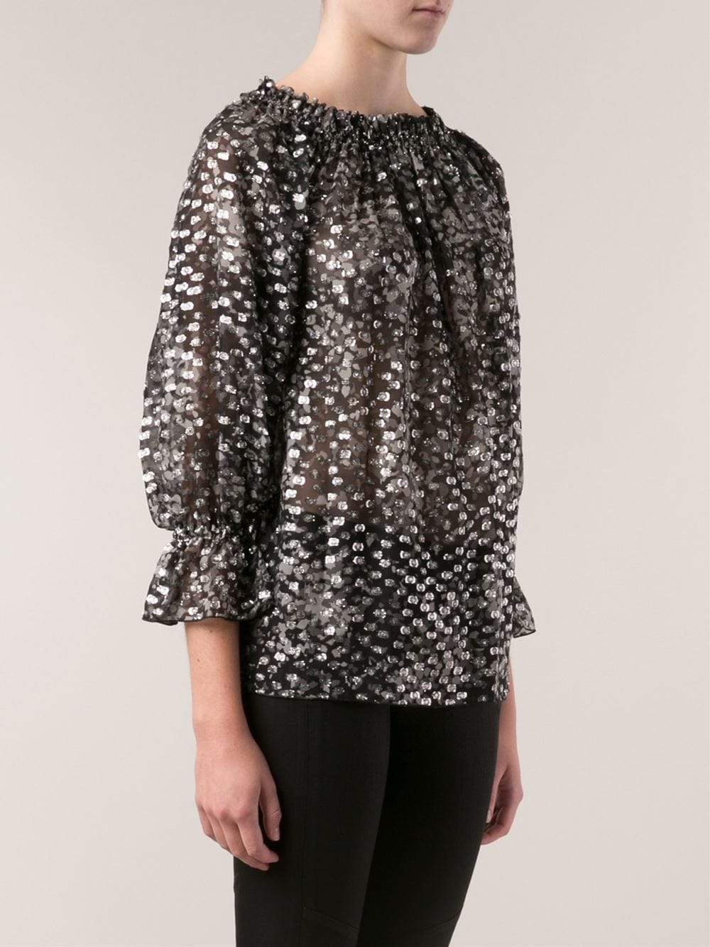 MICHAEL KORS-Off-Shoulder Floral Top-