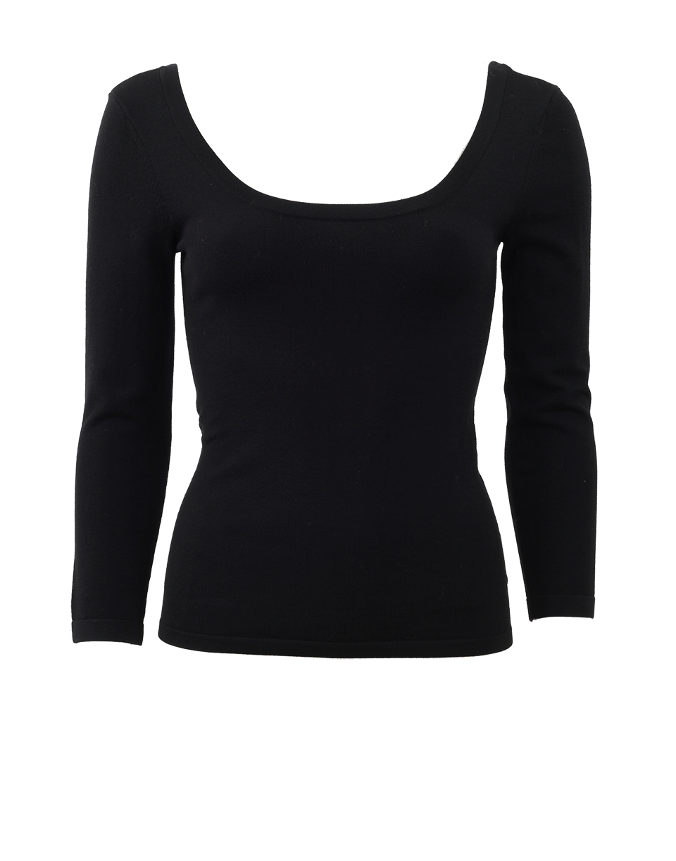 MICHAEL KORS-Three-Quarter Sleeve Scoopneck-